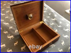 Humidor Cigar Box Burlwood Veneer Vintage