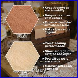 Humidor Cigar Box, Handcrafted Box Top 270 Elegant Glossy Spanish Cedar Humidor