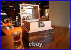 Humidor Cigar Box, Handcrafted Box Top 270 Elegant Glossy Spanish Cedar Humidor