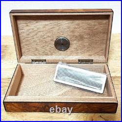 Humidor Cigar Box Set with Humidifier and Hygrometer Brown Stylish and Cool