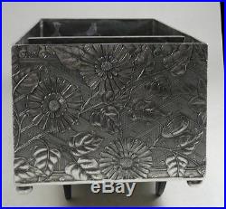 Humidor Cigar Box Silver Plate Meriden Victorian 1886