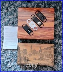 Humidor Cigar Box Vintage, Vintage Carved Cigar Box, Cigar Cutters Humidor Cigar Box Vintage, Vintage Carved Cigar Box, Cigar Cutters