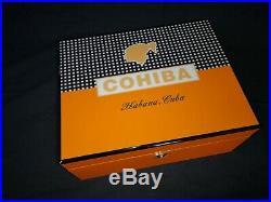 Humidor Cigar Humidifier Hygrometer Cedar Box Wood Case Holds 50-75 Cigar