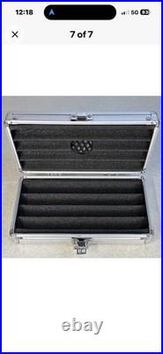 Humidor Cigar Travel in silver aluminum lined SameDayHandling New &FastFREE USPS