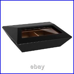 Humidor Supreme Aria Cigar Humidor Wood Box, 40-80 Cigar Storage, Modern Design