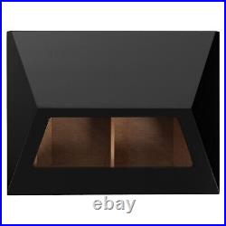 Humidor Supreme Aria Cigar Humidor Wood Box, 40-80 Cigar Storage, Modern Design