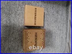 Humidor Supreme Grandeur Burl Wood Rectangular Shape Desktop Cigar Storage Box