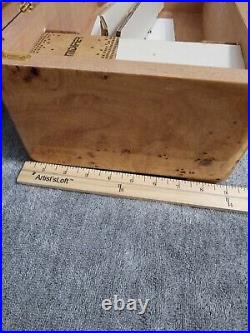 Humidor Supreme Grandeur Burl Wood Rectangular Shape Desktop Cigar Storage Box