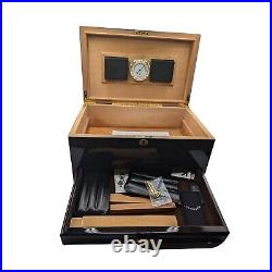 Humidor Supreme Limited Edition Cigar Humidor Box With Hygrometer & Accessories