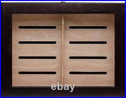 Humidor Supreme Palermo Large Cigar Humidor Wood Box, Cedar-70-165 Cigar Storage