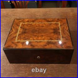 Humidor withwood inlay Wooden Storage Cigar W330mm H127mm D250mm tobacco box smoke