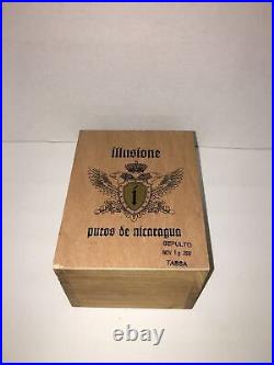 Illusione 25 Pactum Cigares Prive Hand Made Empty Wooden Cigar Box Humidor