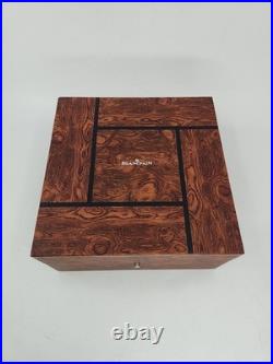 JB Blancpain Wooden Watch Box Display Case Humidor Style No Cushion Read