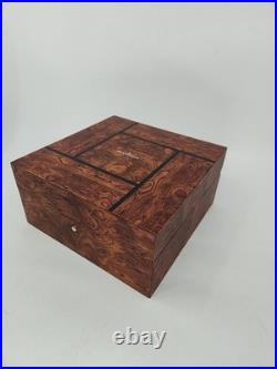 JB Blancpain Wooden Watch Box Display Case Humidor Style No Cushion Read