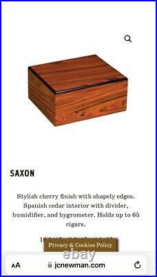 J. C. Newman Cigar Company Saxson Humidor Wood Box See Description