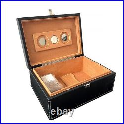 Jcr m Art Deco Style Humidor Lidded Box by Silver Match, French, Unworn