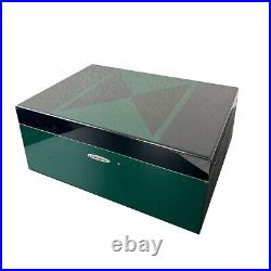 Jcr m Art Deco Style Humidor Lidded Box by Silver Match, French, Unworn