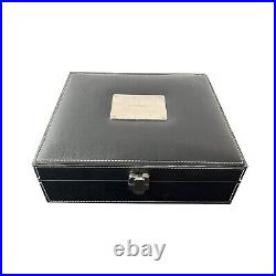 Jcr m Art Deco Style Humidor Lidded Box by Silver Match, French, Unworn