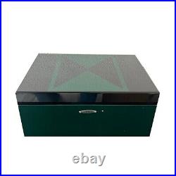 Jcr m Art Deco Style Humidor Lidded Box by Silver Match, French, Unworn