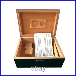 Jcr m Art Deco Style Humidor Lidded Box by Silver Match, French, Unworn
