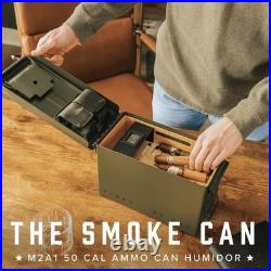 Klaro Humidors The Smoke Box Green 50 cal Humidor Holds 30-40 cigars