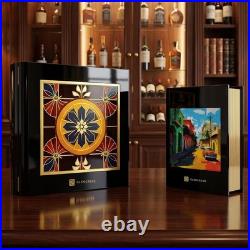 L26L Book Cigar Humidor for 80 Cigars Decorative Book Style Humidor Box