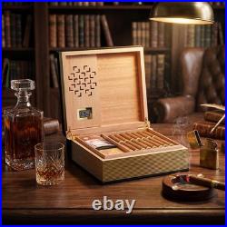 L26L Book Cigar Humidor for 80 Cigars Decorative Book Style Humidor Box