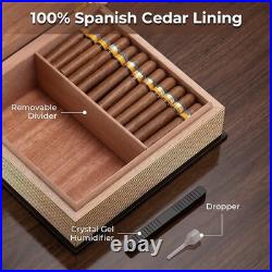 L26L Book Cigar Humidor for 80 Cigars Decorative Book Style Humidor Box