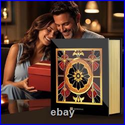 L26L Book Cigar Humidor for 80 Cigars Decorative Book Style Humidor Box