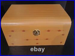 LARGE 16 X 12-1/2 X 8-1/2 Silk Lined Wood Box