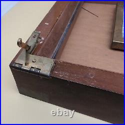 LARGE Vintage Dunhill Wood Cigar Humidor Box 13.5 NEEDS RESTORATION READ