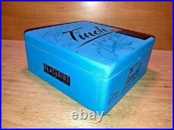 LOT x2 BLACKBIRD FINCH 6x7x3 BLUE CIGAR Stash Craft Humidor SOLID WOOD BOX Empty