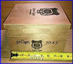 LOT x6 Asylum 13 70x7 7.25x8x7.25 SOLID WOOD Cigar Box Humidor Tray Empty