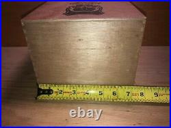 LOT x6 Asylum 13 70x7 7.25x8x7.25 SOLID WOOD Cigar Box Humidor Tray Empty