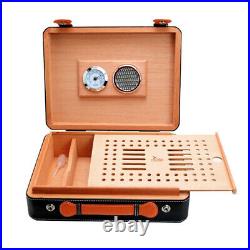 LUBINSKI Cigar Humidor Humidifier Box Cedar Handbag Cigar Moisturizing Case