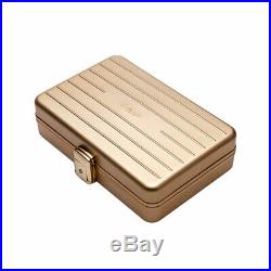 LUBINSKI Portable Travel Cedar Wood Cigar Humidor Case Storage Box for 10 Cigars