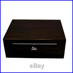LUBINSKI Spanish Cedar Wood Cigar Humidor Box Cabinet with Humidifier Hygrometer