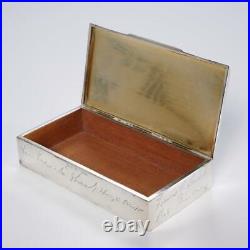 La Pierre Sterling Silver Cigarette Cigar Box Humidor 6 X 3 1945 Vintage