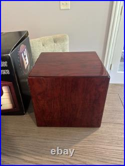 Lacquered Mahogany 4 Drawer Cigar Humidor Cabinet New in Box Lacquered Mahogany 4 Drawer Cigar Humidor Cabinet New in Box