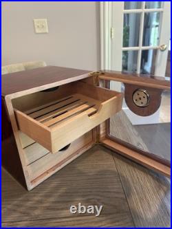 Lacquered Mahogany 4 Drawer Cigar Humidor Cabinet New in Box Lacquered Mahogany 4 Drawer Cigar Humidor Cabinet New in Box