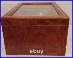 Large 14 Wooden Desktop Cigar Humidor Box Great Gift