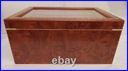 Large 14 Wooden Desktop Cigar Humidor Box Great Gift