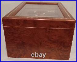 Large 14 Wooden Desktop Cigar Humidor Box Great Gift