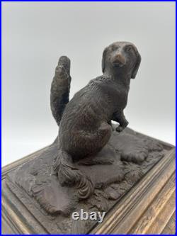 Large Antique German Black Forest Cigar Box Humidor 19th C. Carved Wood 5 Trays