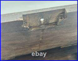 Large Antique German Black Forest Cigar Box Humidor 19th C. Carved Wood 5 Trays