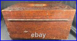 Large Antique Mahogany Benson and Hedges Metal Lined Cigar Humidor Box
