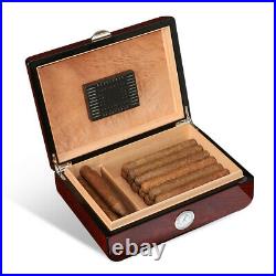 Large Cedar Wood Wood Cigar Humidor Case Storage Box Humidifier Hygrometer Gift