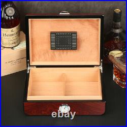 Large Cedar Wood Wood Cigar Humidor Case Storage Box Humidifier Hygrometer Gift