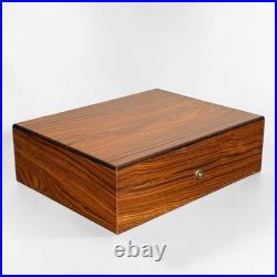 Large Vintage Alfred DUNHILL Rosewood Humidor, Luxury Cigar Box withGlass Liner
