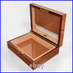 Large Vintage Alfred DUNHILL Rosewood Humidor, Luxury Cigar Box withGlass Liner
